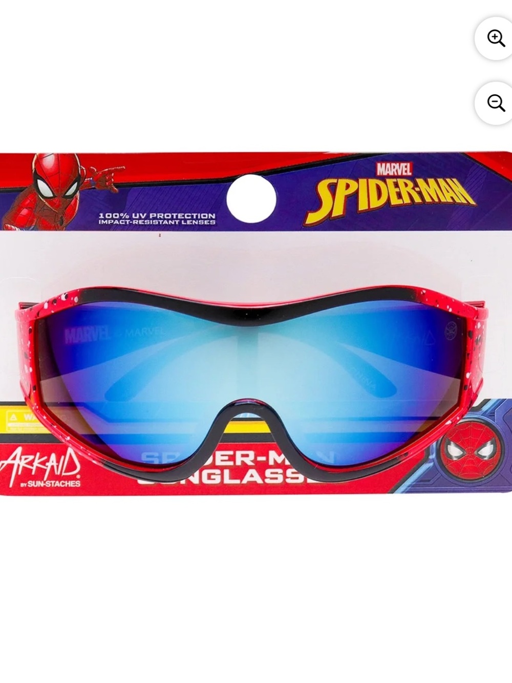 Marvel Spider-Man Kids Sports Wrap Sunglasses Red Paint Splatter